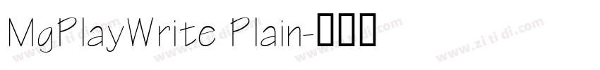 MgPlayWrite Plain字体转换